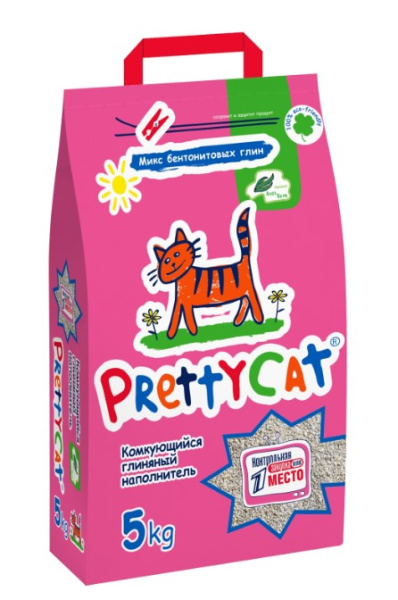 Наполнитель PrettyCat комкующийся бентонитовый "Euro Mix" с ароматом алоэ