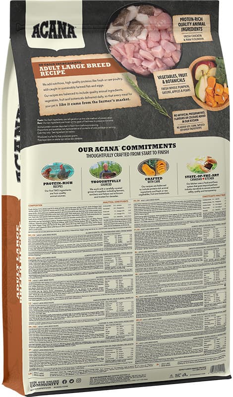 Еда для собак класса холистик Сухой корм для собак ACANA ADULT LARGE BREED DOG