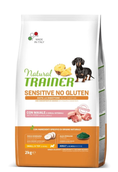 Сухой рацион для собак мелких пород Trainer Natural Sensitive No Gluten Small&Toy Adult (свинина)