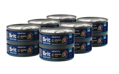 Еда для котят Brit Premium by Nature (кролик)