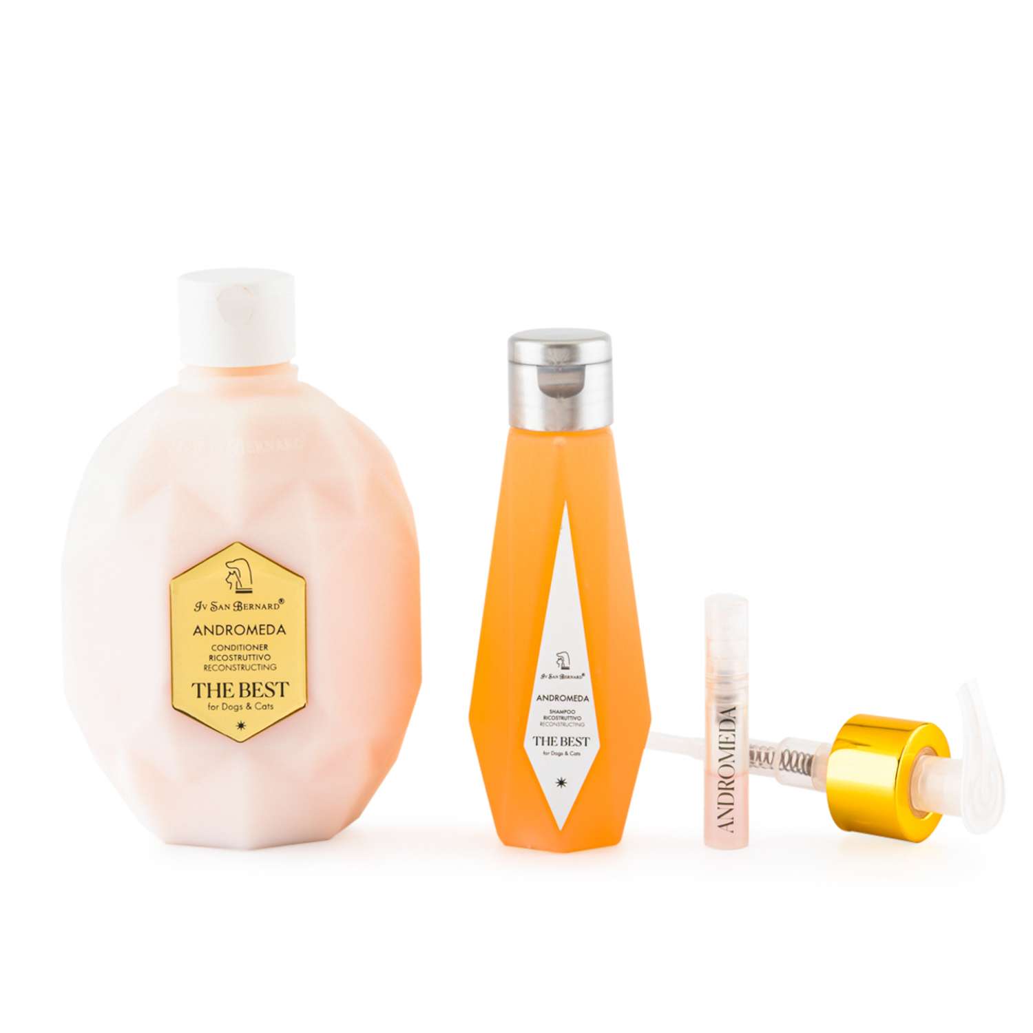 ISB The Best line Набор Andromeda кондиционер для выпадающей шерсти 500мл, шампунь 120мл + парфюм2мл