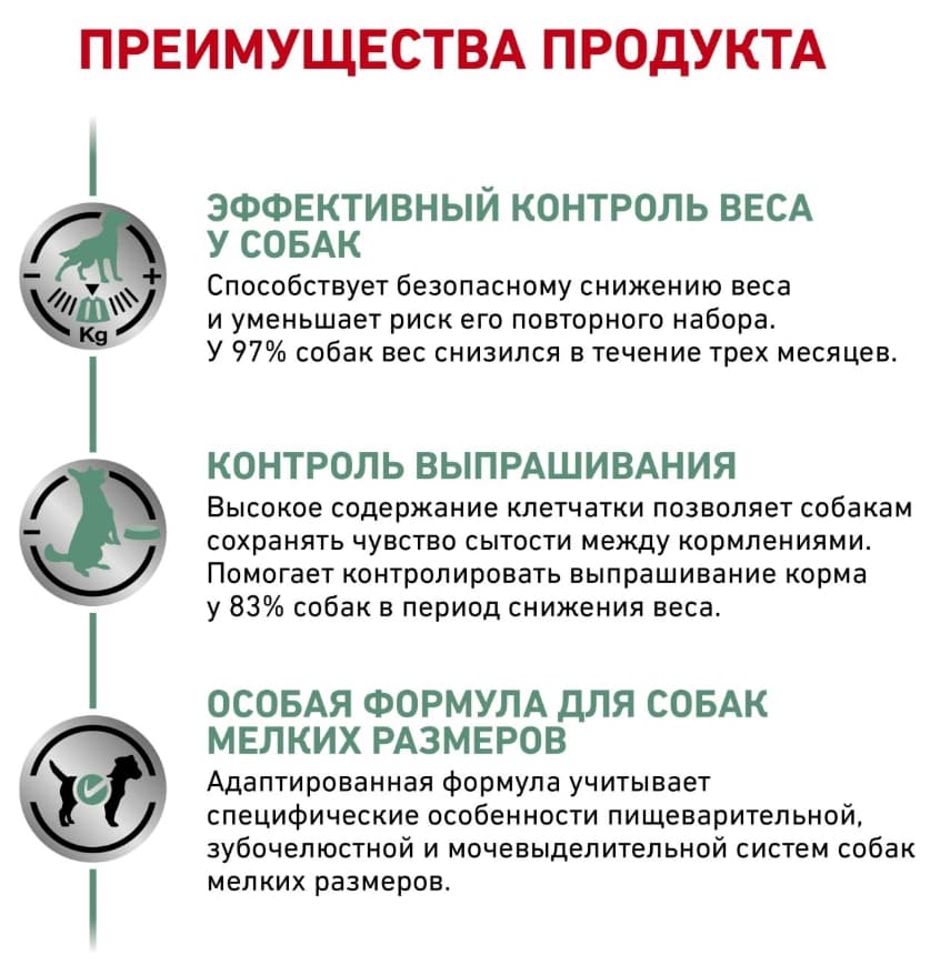 Ветеринарный корм для мелких собак Сухой корм для собак Royal Canin Satiety Small Dog