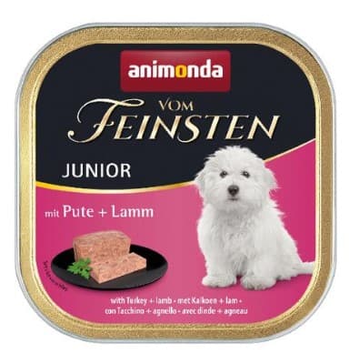 Консервированный корм для щенков Влажный корм для щенков Animonda Vom Feinsten Junior (индейка, ягненок) 150 гр