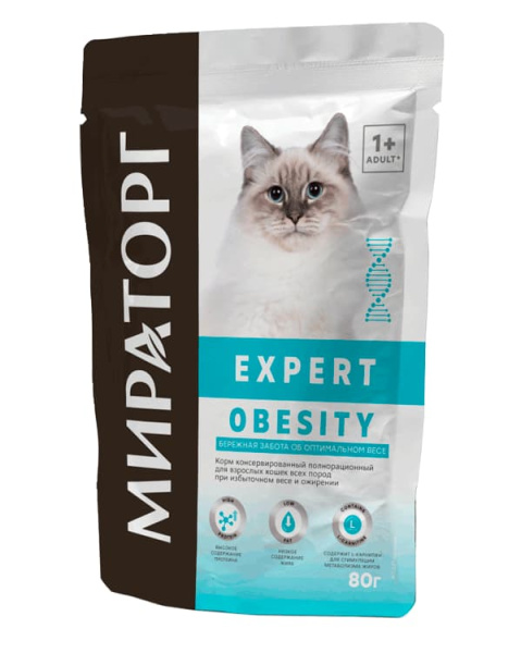 Влажная еда для кошек Мираторг Expert Obesity Cat