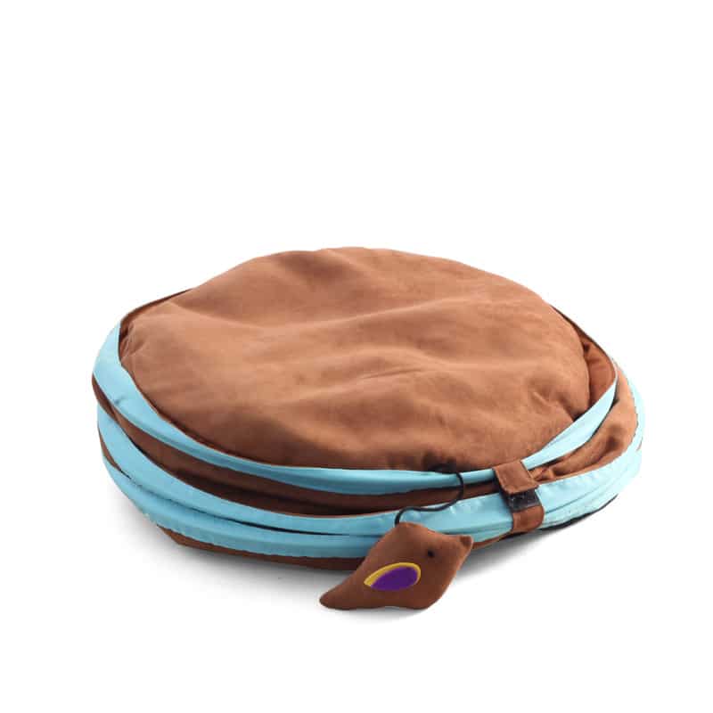 Лежанка-туннель для кошек, коричневая (31931058)