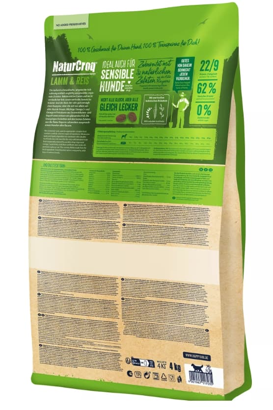 Каталог Сухой корм для собак HAPPY DOG NaturCroq Lamm&Reis для собак