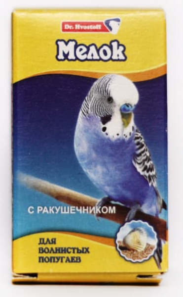 Мел для волнистых попугаев с ракушечником Dr. Hvostoff