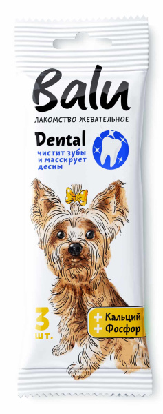 Лакомство для собак с кальцием/форфором BALU (002270)
