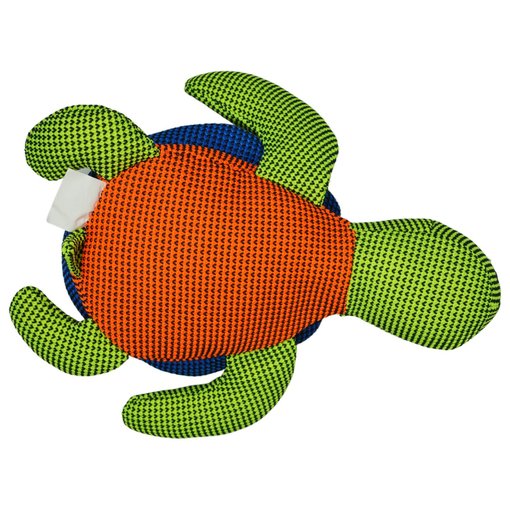 Mr.Kranch Игрушка для собак Черепашка с пищалкой 29 см, синяя с зеленым