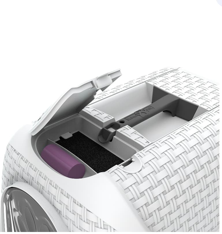 Био-туалет для кошек BAMA PET PRIVE, светло-серый