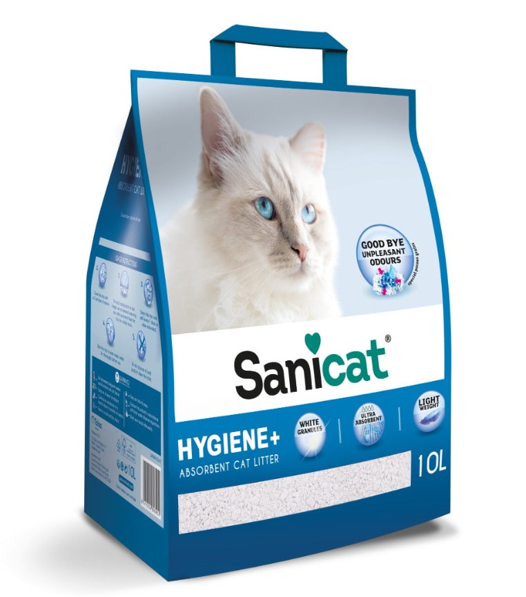 Кошачий Наполнитель минеральный Sanicat Hygiene + White (без запаха)