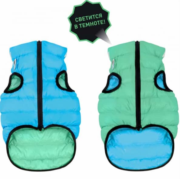 Куртка для собак двухсторонняя AiryVest Lumi (голубой)