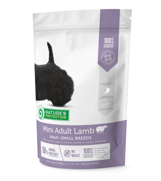 Питание для собак мелких пород Сухой корм для собак Nature's Protection MINI ADULT LAMB (ягненок)