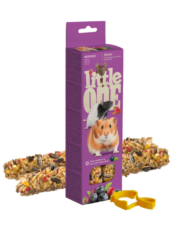 Палочки для грызунов с ягодами "Little One" 2х60 гр