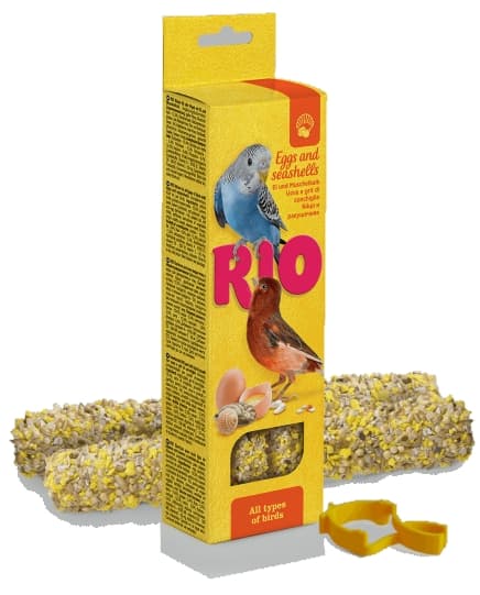 Палочки "Rio" для всех видов птиц с яйцом и ракушечником 2х40г