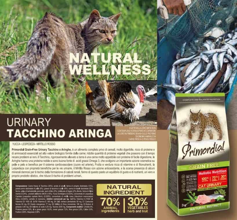 Сухой корм для кошек Primordial Cat Adult Urinary (индейка и сельдь)