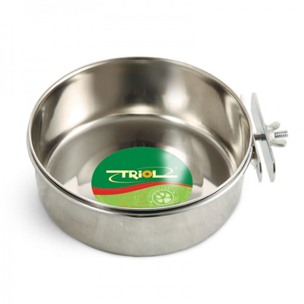 Миска металлическая с держателем (винт) TRIOL