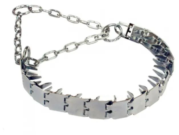 Строгий пластинчатый ошейник для собак (цинк)