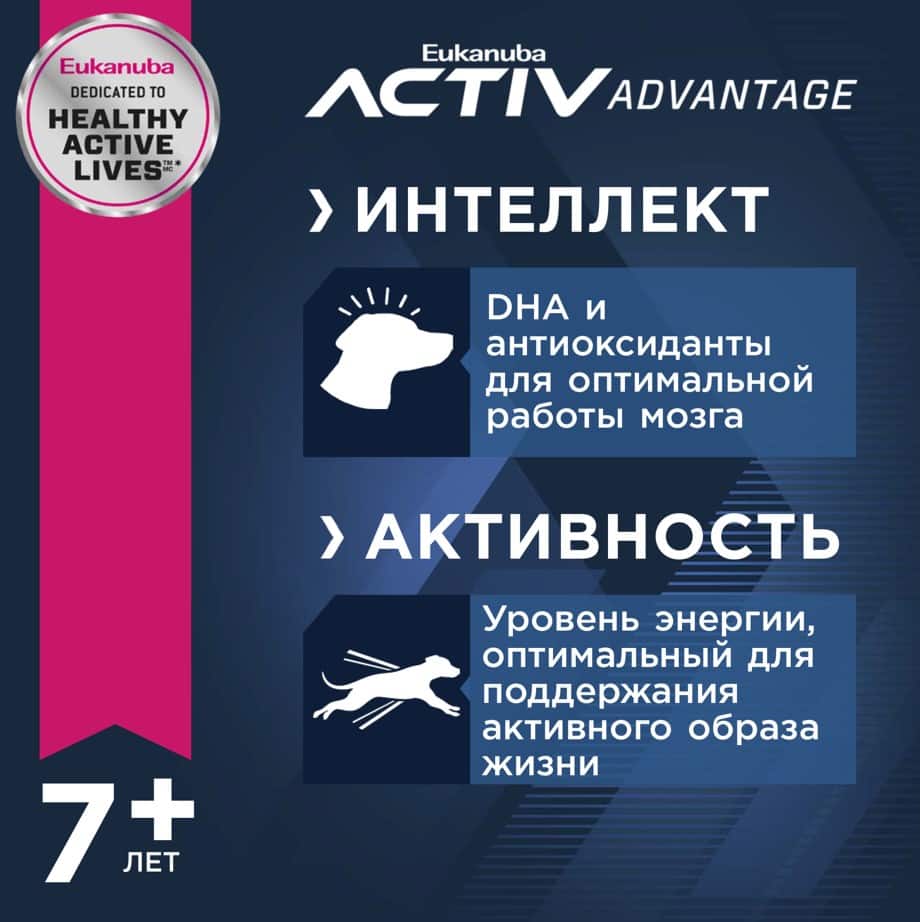Питание для старых собак Сухой корм для собак Eukanuba Senior 7+ Large (птица)