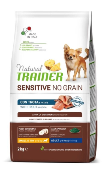 Еда для собак мелких пород Trainer Natural Sensitive No Grain Mini Adult (форель)