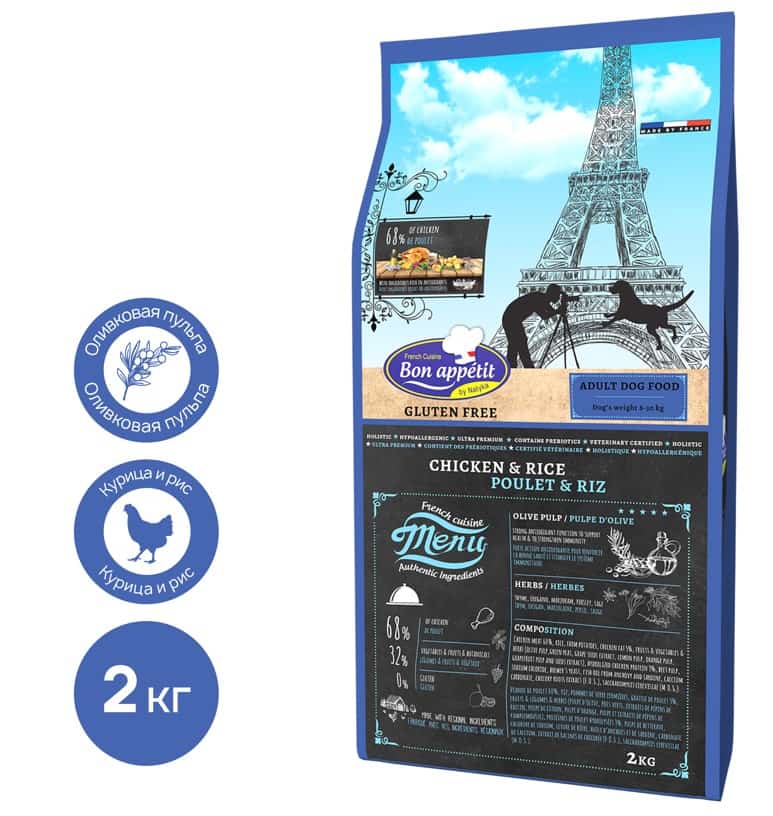 Собачий корм Сухой корм для собак Bon Appetit DOG Adult (курица, рис)