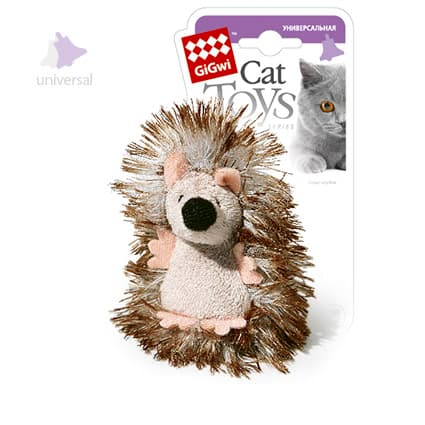 Игрушка для кошек с погремушкой GiGwi "Ежик" 7 см (75029)