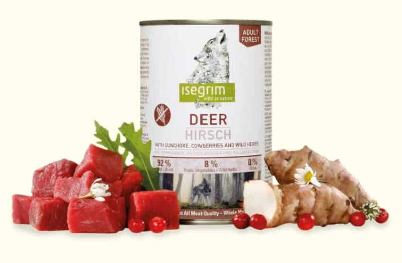 Консервированный корм для собак Консервы для собак Isegrim FOREST Deer (оленина, топинамбур, брусника)