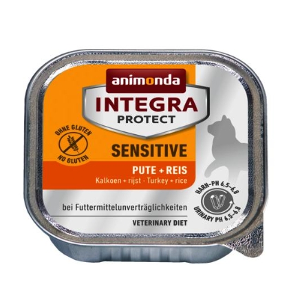 Питание диетическое для кота Влажный корм для кошек Animonda Integra Protect Cat Sensitive (индейка, рис)