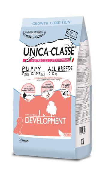 Корм для щенка Сухой корм для щенков Unica Classe Puppy All Breeds Development (Курица)