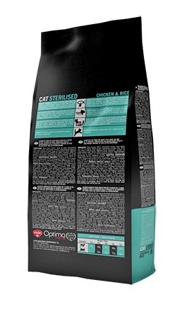 Сухой корм для кошек Optimanova Cat Sterilised Chicken Rice сбалансированный корм для стерилизованных кошек 