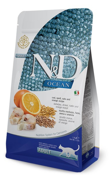 Сухой корм для кошек Farmina N&D LG Ocean Cat Codfish & Orange Adult