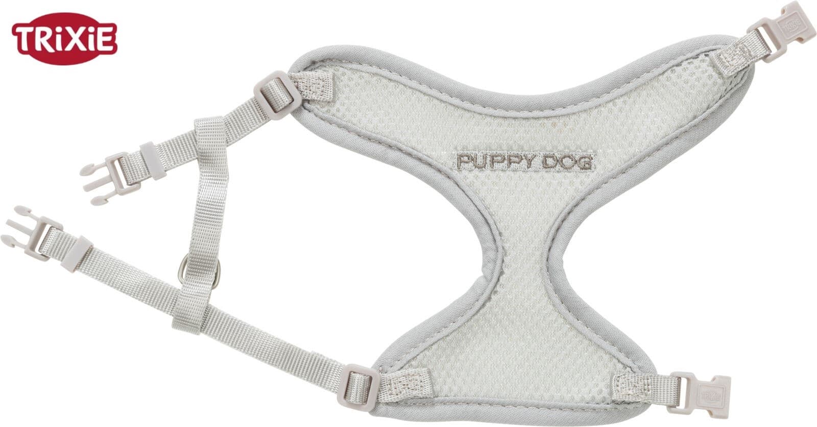 Шлея с поводком для щенков TRIXIE Junior-soft (светло-серый)