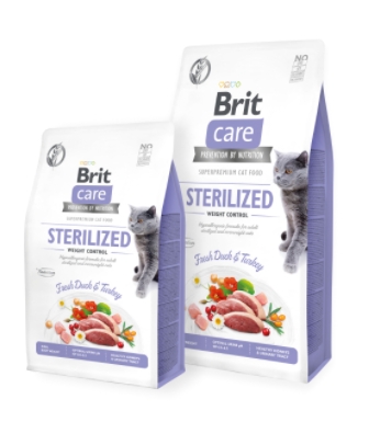 Brit Care Cat GF Sterilized Weight Control  для кастрированного кота