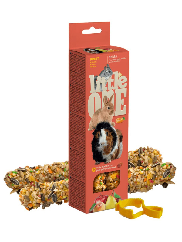 Палочки для грызунов с фруктами "Little One" 2х60 гр