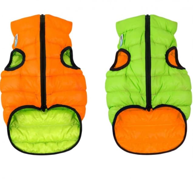 Курточка двухсторонняя для собак AiryVest (салатовый/оранжевый)