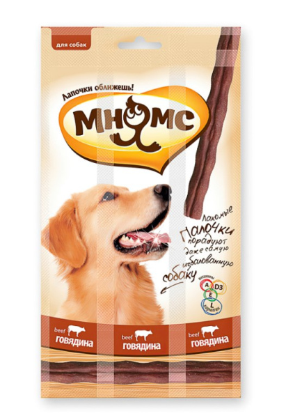 Лакомство Мнямс лакомые палочки с говядиной для собак