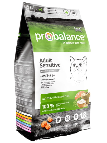 Сухой рацион для кошек ProBalance Cat Sensitive (курица, рис)