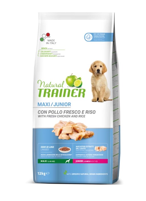 Еда для молодых собак крупных пород Trainer Natural Junior Maxi (курица)