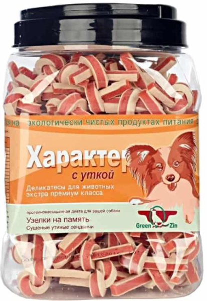 Сушеные утиные сендвичи Green Qzin "ХАРАКТЕР" 750 г (720423)