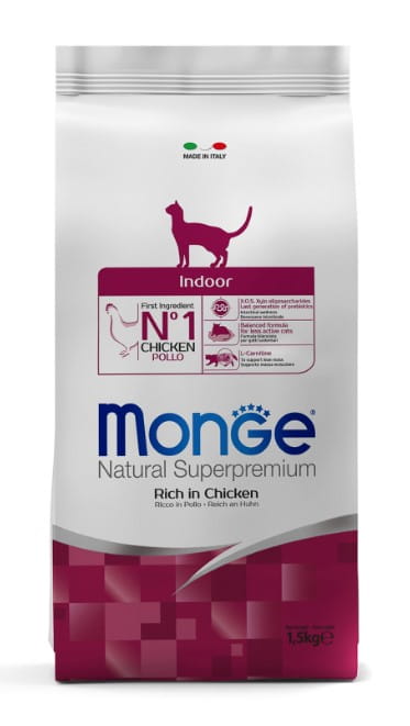 Сухой корм для кошек Monge Cat Indoor (курица)