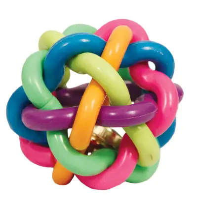 Игрушка для собак из ц/литой резины TRIOL "Мяч-лабиринт с колокольчиком"