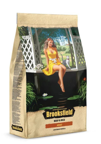 Сухой корм для кошек Brooksfield Low Grain Adult Cat (говядина, рис)