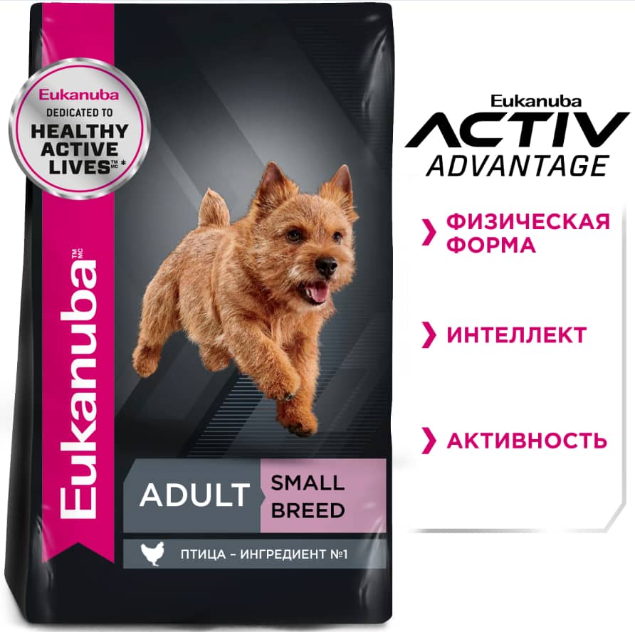 Еда для щенков мелких пород Сухой корм для щенков Eukanuba Puppy Small Breed (птица)