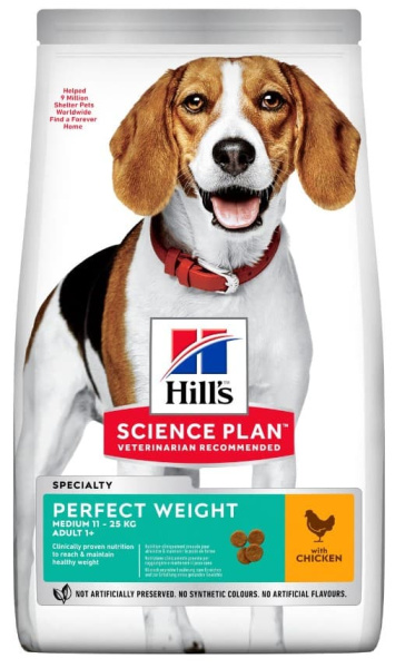 Каталог Сухой корм для собак Hill's Science Plan Perfect Weight (курица) для собак