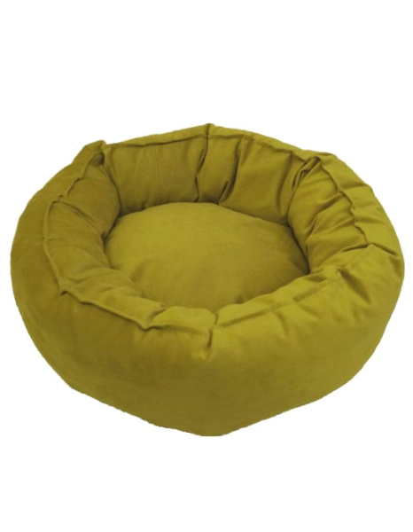 Лежанка круглая со съемным чехлом Тото1 (желтый)