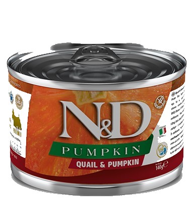 Консервы для собак Farmina N&D Dog Mini Quail & Pumpkin (тыква, перепел)