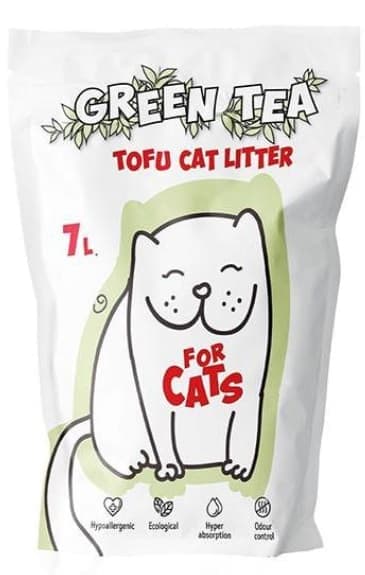 Соевый наполнитель FOR CATS Tofu Natural (зеленый чай)