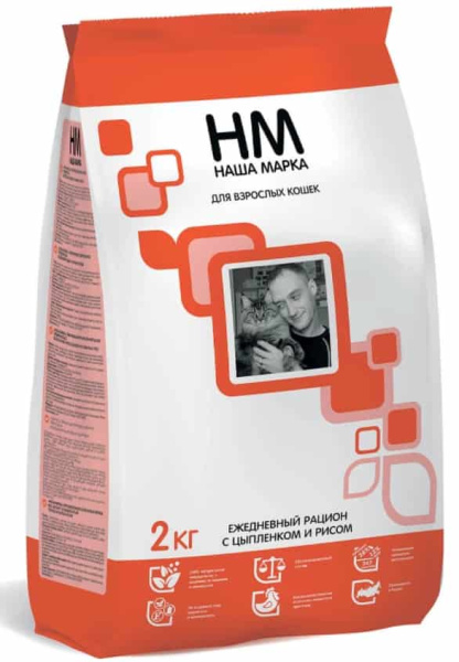 Полнорационный корм Наша Марка для кошек (цыплёнок, рис)