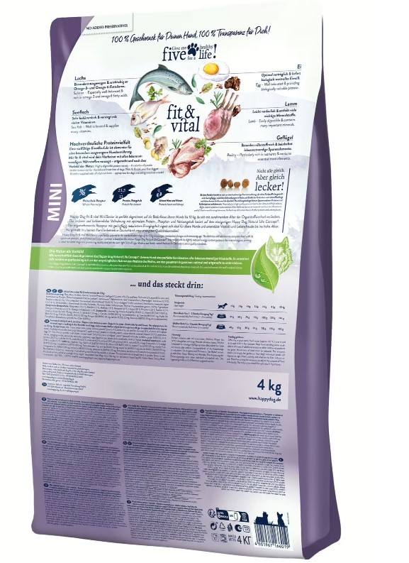 Каталог Сухой корм для собак HAPPY DOG Supreme Mini Senior для собак