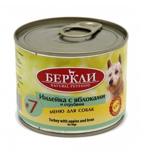 Влажный корм для собак Berkley (индейка с яблоками и отрубями)